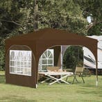 vidaXL Pop-up Feesttent 290 x 290 x 245 cm Taupe, Verzenden, Nieuw