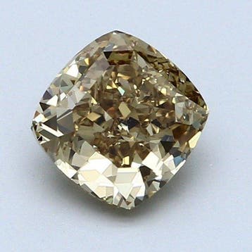 1 pcs Diamant (Natuurlijk gekleurd) - 1.54 ct - Cushion -, Nieuw