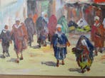 Bruno Retaux (1947) - Marché à Marrakech, Antiquités & Art, Art | Peinture | Classique