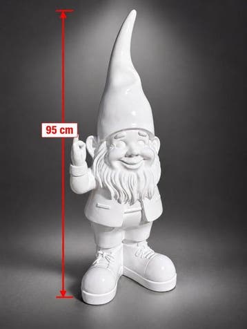 Beeld, garden statue 95 cm high gnome pin hat - 95 cm -