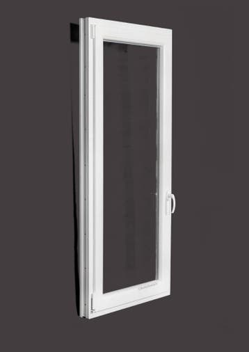 PVC raam draai kiep b80xh170 cm wit, Gevelraam of Ruit, 80 tot 120 cm, Nieuw, Dubbelglas