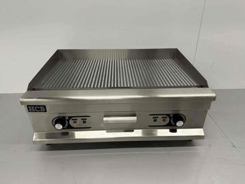 RVS Grillplaat Bakplaat Geribbelde bakplaat 75 cm 400V, Ophalen of Verzenden