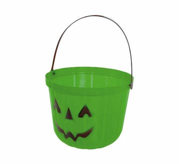 Groene Halloween Snoep Emmer Pompoen 20cm, Verzenden, Nieuw