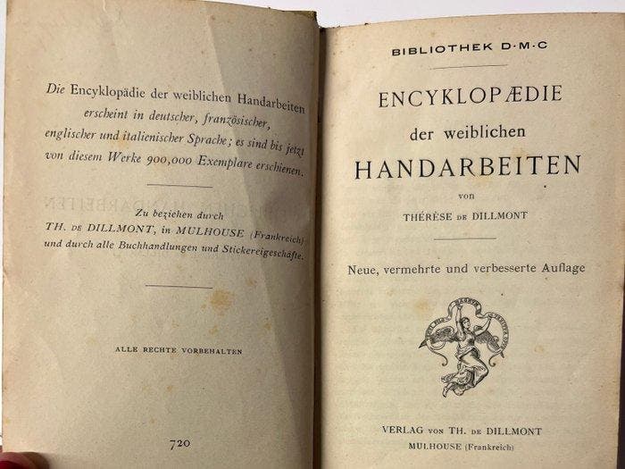 Therese de Dillmont - Encyklopaedie der Weiblichen, Antiquités & Art, Antiquités | Livres & Manuscrits