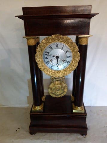 Horloge de bureau Style Empire Bois - 1850-1900, Antiek en Kunst