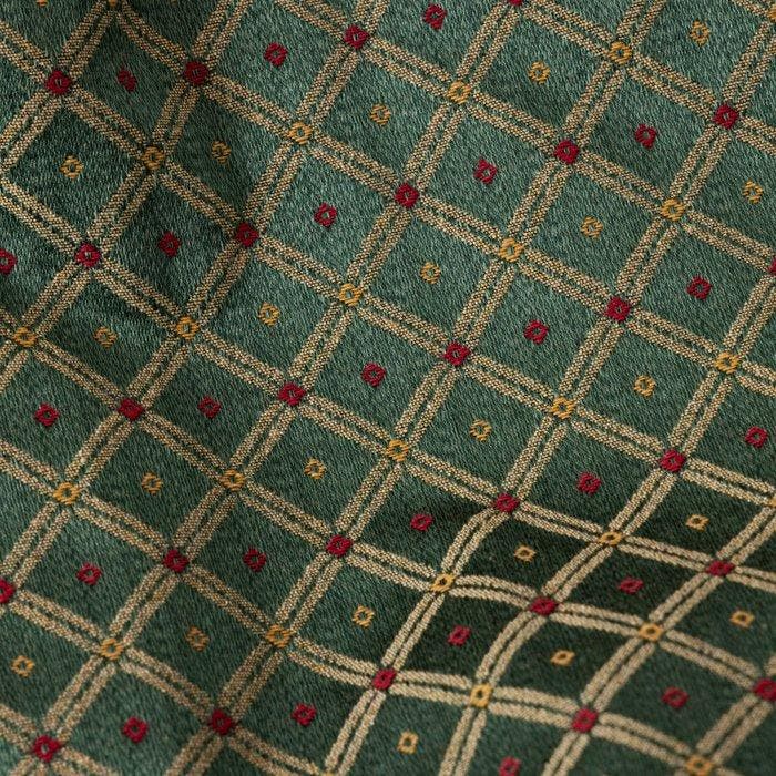 BA090 - Gobelinstof - British Racing Green – Groen en gouden, Antiquités & Art, Tapis & Textile