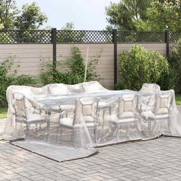 vidaXL Doorzichtig zeildoek met zeilringen 5x5 m, Verzenden, Nieuw