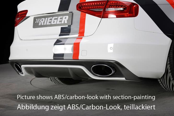 Rieger diffuser | A4 (B8/B81): 01.12- (vanaf Facelift) - Lim, Autos : Divers, Tuning & Styling, Envoi
