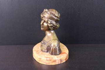 probably by Gustave Van Vaerenbergh - Buste, Art Nouveau