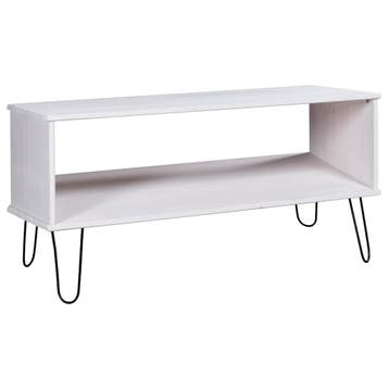 vidaXL Salontafel New York massief grenenhout wit, Verzenden, Nieuw