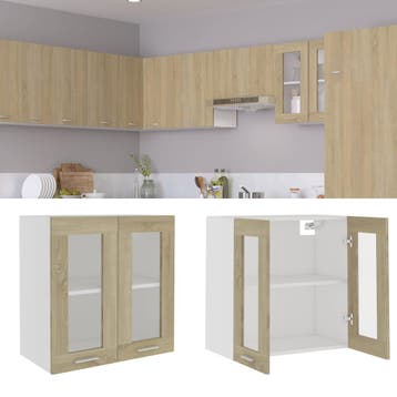 vidaXL Bovenkast Lyon 60x31x60 cm bewerkt hout sonoma, Verzenden, Nieuw