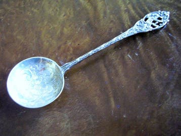 Cuillère - argent 800 - pour le baptême