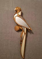 Miroir mural (2) - Verre, résine - Perroquets