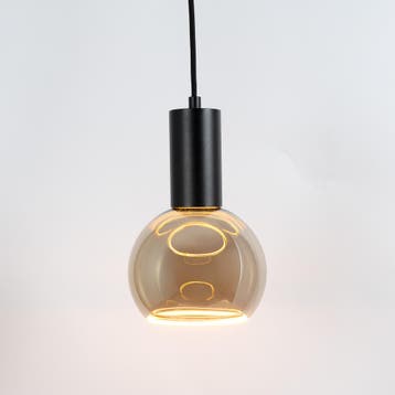 hanglampen Luxum Pendellamp E27 Zwart Binnenverlichting, Huis en Inrichting, Lampen | Hanglampen, Verzenden, Nieuw