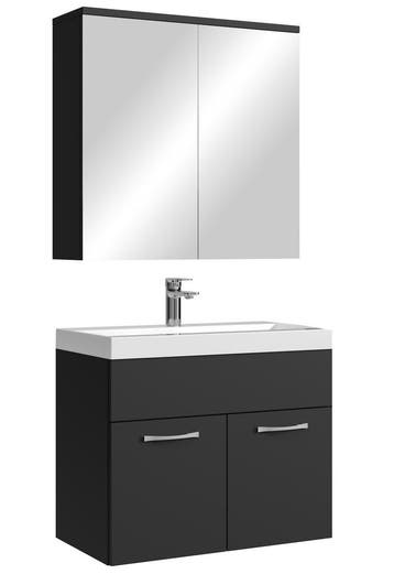 Badkamermeubel Set Montreal 01 60 cm Zwart Mat Badmeubel, Maison & Meubles, Verzenden