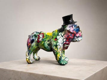 Oliver Klapp (XX) - Sculpture, Pop Art Bulldog – Gentleman