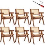 tectake Eetkamerstoel Lizzy met Weens vlechtwerk in boho-sti, Huis en Inrichting, Verzenden, Nieuw