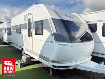 HOBBY De Luxe 495 WFB - Eindereeks aanbieding, Caravans en Kamperen, Vast bed, Rondzit, Hobby, Voortentlamp