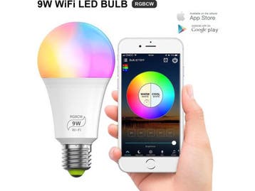 Veiling - Set van 2 iBello Smart WiFi LED Lamp - E27 - 9W