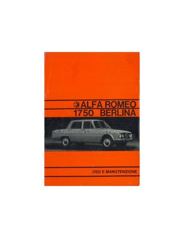 1971 ALFA ROMEO 1750 BERLINA INSTRUCTIEBOEKJE ITALIAANS, Ophalen of Verzenden