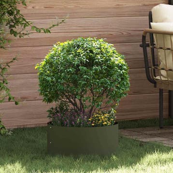 vidaXL Plantenring Olijf Groen 40 x 40 x 20 cm Koudgewalst, Verzenden, Nieuw