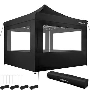 tectake Aluminium opvouwbaar tuinpaviljoen 3 × 3 m met 4 zij, Tuin en Terras, Partytenten, Verzenden, Nieuw