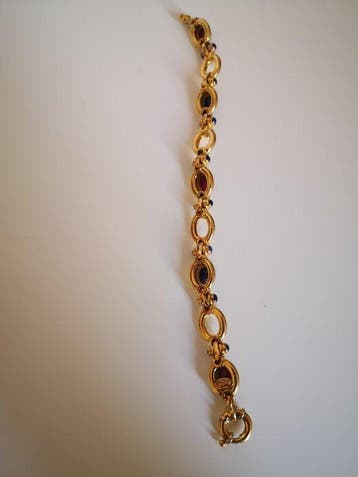 Bracelet - 18 carats Or jaune - Avec des rubis et des