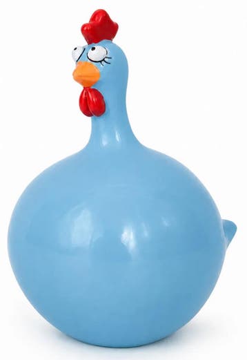 Turquoise kippenbeeldje - 23 cm, Verzenden, Nieuw