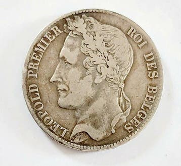 België. Leopold I. 5 Francs 1847 (Zonder minimumprijs)