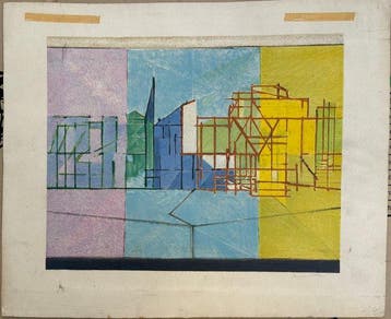Jacques Villon (1875-1963) - Paysage urbain - épreuve