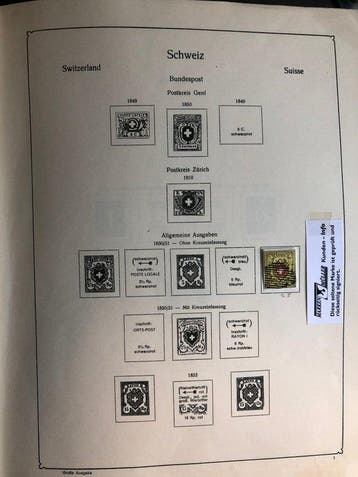 Zwitserland 1850/2009 - Goed uitgeruste verzameling uit, Postzegels en Munten, Gestempeld