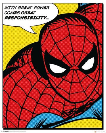 Marvel Poster Spider-Man Quote 40 x 50 cm, Ophalen of Verzenden, Nieuw