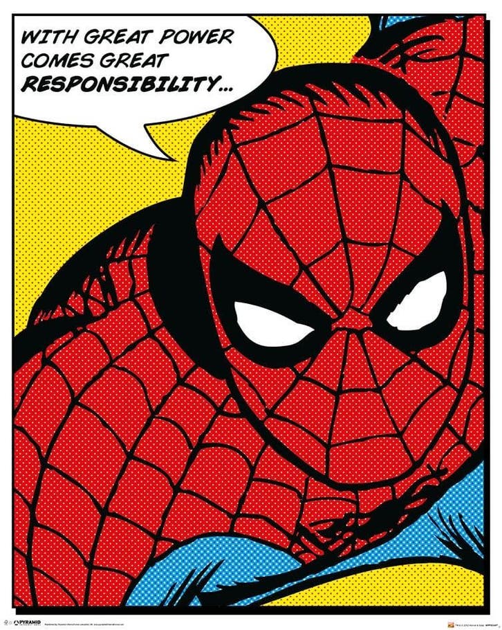 Marvel Poster Spider-Man Quote 40 x 50 cm, Verzamelen, Film en Tv, Nieuw, Ophalen of Verzenden