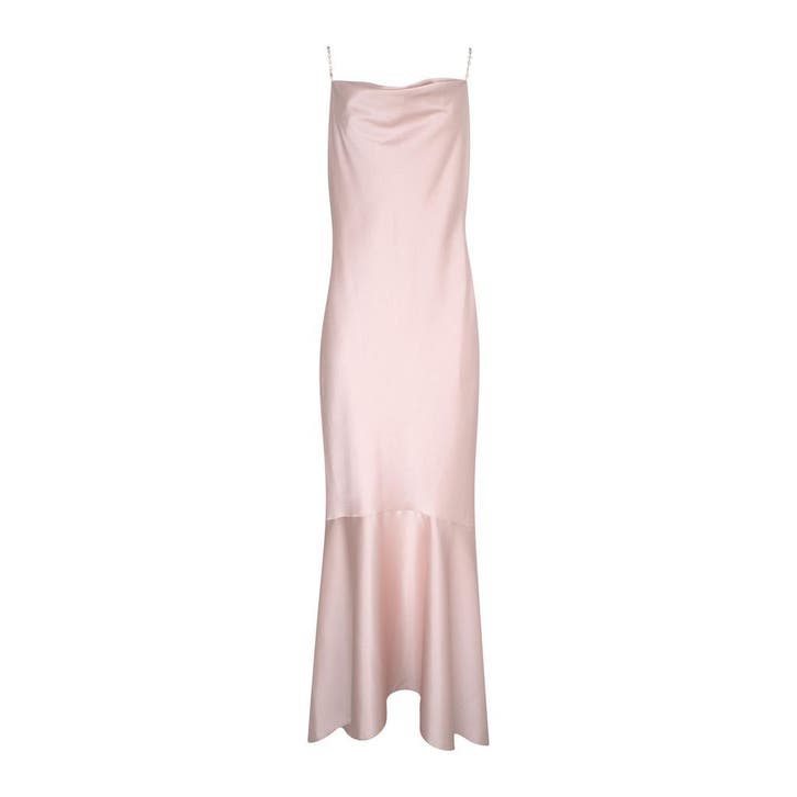 Rinascimento • lange roze satijnen jurk • L, Kleding | Dames, Truien en Vesten, Roze, Nieuw, Verzenden
