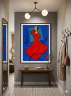 Yves Decaudan - Valse dabstraite, Antiek en Kunst, Kunst | Schilderijen | Modern