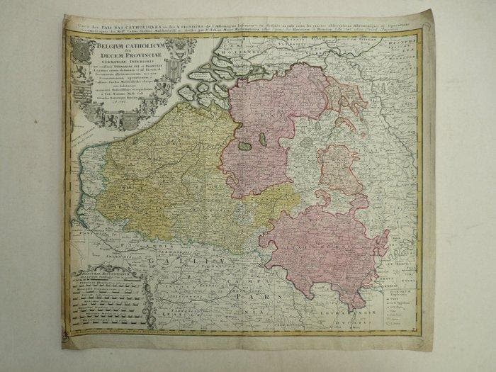 Europa - Belgium / Luxemburg; J.B. Homann / Tobias Mayer -, Boeken, Atlassen en Landkaarten