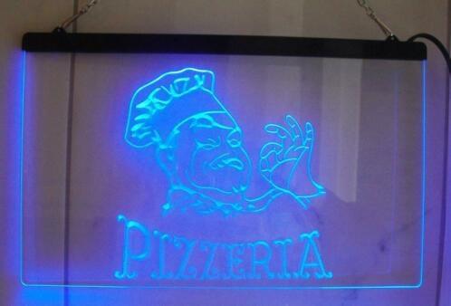 Pizzeria neon bord lamp LED cafe verlichting reclame lichtba, Huis en Inrichting, Lampen | Overige, Nieuw, Verzenden