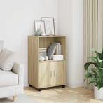 vidaXL Rolkast 55x40x91 cm bewerkt hout sonoma eikenkleurig, Huis en Inrichting, Kasten | Dressoirs, Verzenden, Nieuw