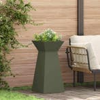 vidaXL Pilarenbak 2 pcs Olijfgroen 35 x 35 x 73 cm, Verzenden, Nieuw