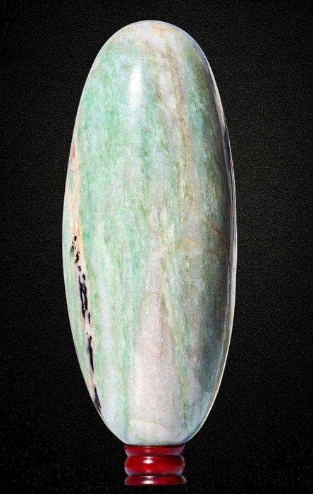 14,3 kg Zeldzaam Groen Birmese Jadeiet – Massief 39 cm Lang, Verzamelen, Mineralen en Fossielen