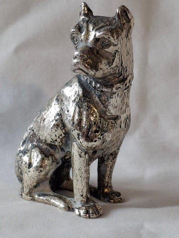 Figurine militaire miniature - BOXER - argent laminé, Antiek en Kunst