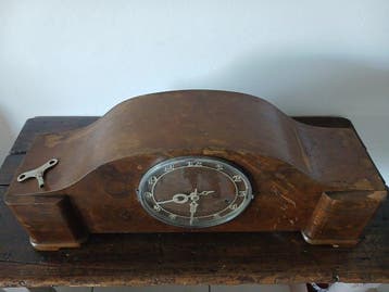Klok - Hout - 1930-1940 - haardklok, Antiek en Kunst