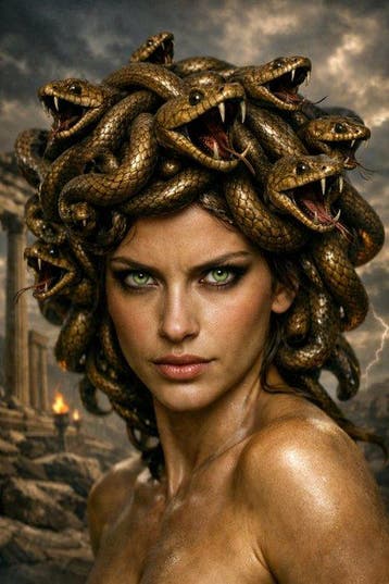 Art House - sculptuur, ***MEDUSA BUSTE***– mythological