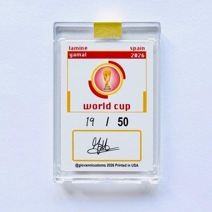 Custom Card Lamine Yamal - Limited Edition /50 - Signed by, Verzamelen, Stickers