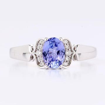 Zonder minimumprijs - Ring - 14 karaat Witgoud - 0.91ct. tw., Nieuw