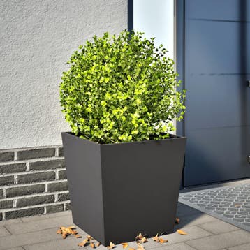 vidaXL Plantenbak 50x50x50 cm staal zwart, Verzenden, Nieuw