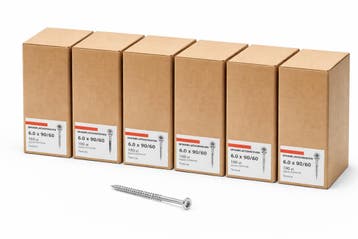 6X Hoenderdaal Spaanplaatschroeven 6,0x90/60 Verzinkt – 100, Verzenden, Nieuw