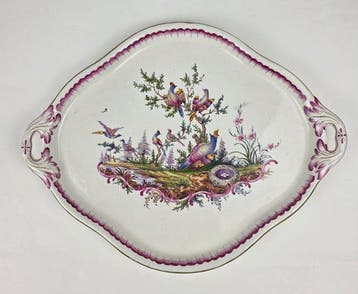Rovina Epinal - Plateau - majolique - Décor Rocaille, Antiek en Kunst, Antiek | Glaswerk en Kristal