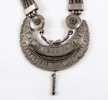 Collier - Argent - Népal - XXe siècle, Antiquités & Art
