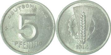 5 Pfennig Ddr 1948a, Verzenden, België